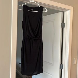 Black/grey dress. Very comfortable material